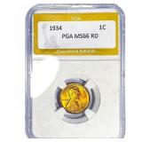 1934 Wheat Cent PGA MS66 RD