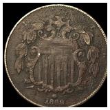 1868 Shield Nickel NEARLY UNCIRCULATED
