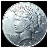 1935 Silver Peace Dollar CLOSELY UNCIRCULATED
