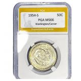 1954-S Washington Carver Half Dollar PGA MS66