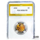 1934 Wheat Cent PGA MS66 RD