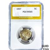 1937 Buffalo Nickel PGA MS65