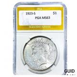 1923-S Silver Peace Dollar PGA MS63
