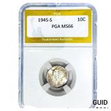 1945-S Mercury Silver Dime PGA MS66