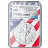 2018 Silver Eagle NGC MS69