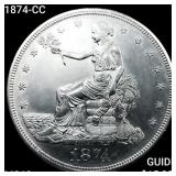 1874-CC Silver Trade Dollar UNCIRCULATED