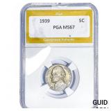 1939 Jefferson Nickel PGA MS67