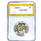 1940-D Jefferson Nickel PGA MS67