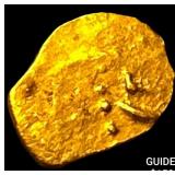 1748-1754 Mughal Ahmad Shah Bahadur Gold 1/2 Fanam