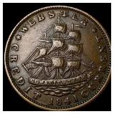 1841 Hard Times Token HT-9 Copper. CLOSELY UNCIRCU
