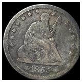 1855 Arrows Seated Liberty Quarter NICELY CIRCULAT