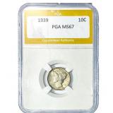 1939 Mercury Silver Dime PGA MS67