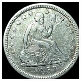 1857 Seated Liberty Quarter NEARLY  UNCIRCULATED