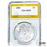 1890 Morgan Silver Dollar PGA MS65