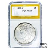1922-S Silver Peace Dollar PGA MS63