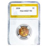 1934 Wheat Cent PGA MS67 RD