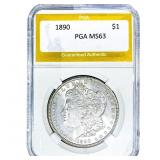 1890 Morgan Silver Dollar PGA MS63