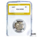 1937 Buffalo Nickel PGA MS68