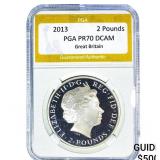 2013 2 Pounds Great Britain PGA PR70 DCAM