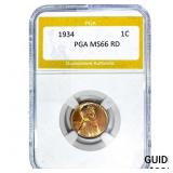 1934 Wheat Cent PGA MS66 RD