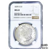 1879-S Morgan Silver Dollar NGC MS63