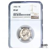 1953 Jefferson Nickel NGC PF67