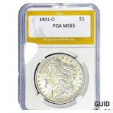 1891-O Morgan Silver Dollar PGA MS63