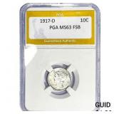 1917-D Mercury Silver Dime PGA MS63 FSB