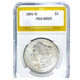 1891-O Morgan Silver Dollar PGA MS63