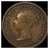 1844 Ceylon Copper Half Farthing