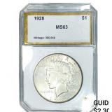 1928 Silver Peace Dollar PCI MS63
