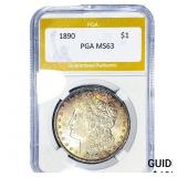 1890 Morgan Silver Dollar PGA MS63