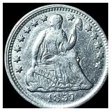 1857 Silver Half Dime CHOICE AU