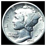 1916 Mercury Dime NEARLY UNCIRCULATED