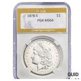 1878-S Morgan Silver Dollar PGA MS64