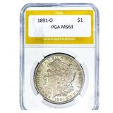 1891-O Morgan Silver Dollar PGA MS63