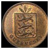 1889-H Guernesey Bronze 4 Doubles
