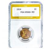 1934 Wheat Cent PGA MS66+ RD