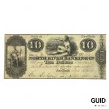 1840 $10 North River Banking Company-NY Note CH AU
