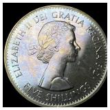 1960 Great Britain Silver 1 Crown Proof Like