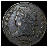 1825 Copper Half Cent NEARLY UNCIRCULATED