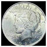 1922 Silver Peace Dollar GEM BU