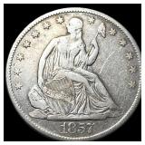 1857-O Silver Half Dollar NEARLY UNCIRCULATED