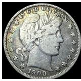 1900 Silver Barber Half Dollar LIGHTLY CIRCULATED