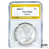 1880-O Morgan Silver Dollar PGA MS63 Micro O