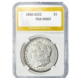 1900-O/CC Morgan Silver Dollar PGA MS63
