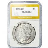 1878-CC Morgan Silver Dollar PGA MS63