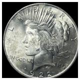 1922 Silver Peace Dollar GEM BU