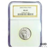 2003 1/4oz Platinum Eagle $25 NGC MS69