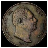 1831 Great Britain Copper 1 Penny KM705